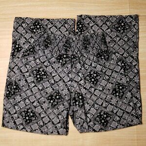 Joe B Womens Black White Elastic Waist Flowy Pants